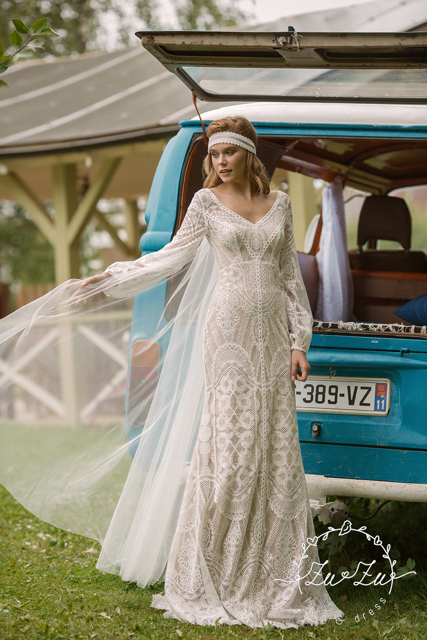 brudekjole ed grove blonder, boho 